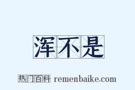 浑不是是什么意思的图片